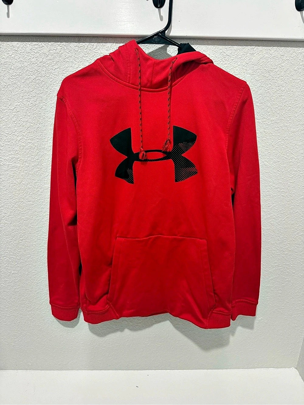 Under Armour ColdGear Infrared Hoodie Red & Black Medium